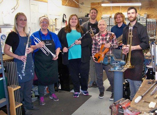 Repair Shop Staff.  Stacey Lewandowski, Becky Nash, Chelsea Slagor, Trevor Roberts, Chris Burnett, Nick Blakely, Joe Cheslak