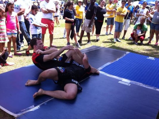 Brazilian Jiu Jitsu Self Defense demonstration for a local community event