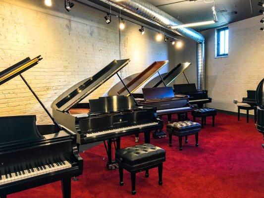 Why overpay for a new piano? Get a fully restored premium model for 25-50% less! From Steinway, Baldwin, & more, trust Premier Piano Gallery