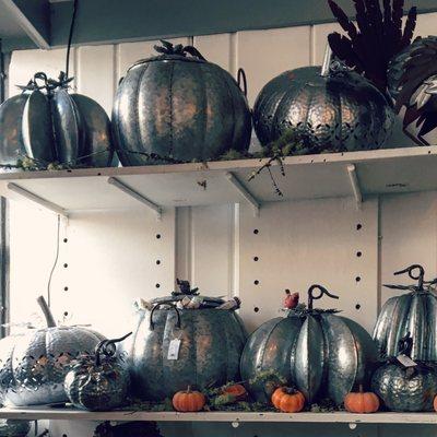 Galvanized pumpkins