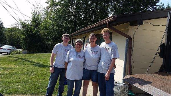 Our Startup Team And Majority of Our Board Left to Right: VP Collin, Treasurer Gail, President Carolyn, And Delivery Assistant Henry