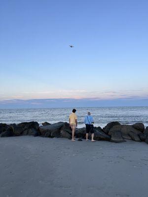 At the beach for pics