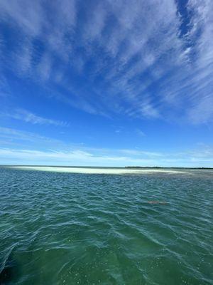 Sandbar just waiting for you.