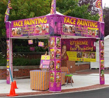 Extreme Face Painting Festival display