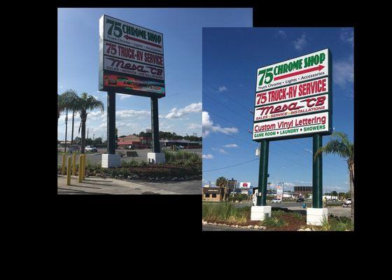 Pylon Sign with Electronic Message Center on one side and your tenants on the other