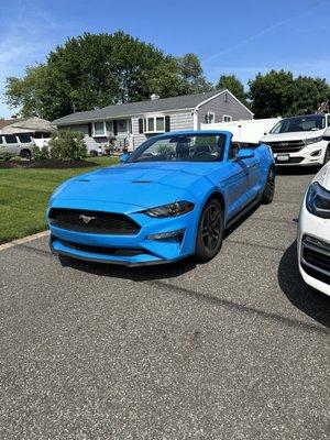 Blue Mustang Convertible