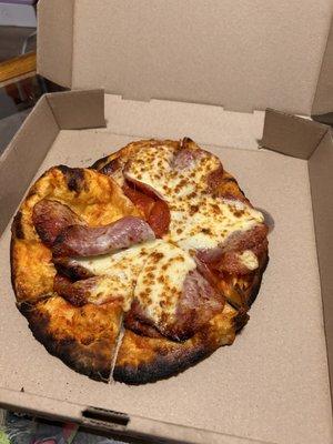 Triple pig pizza