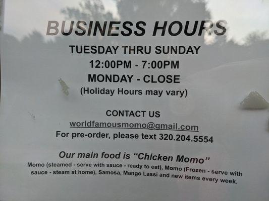 Business hours