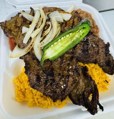 Steak platter / carne asada