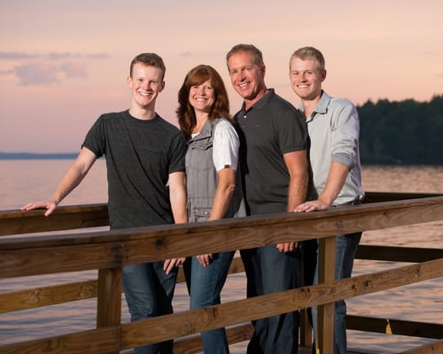 Family Portrait Point Sebago Maine