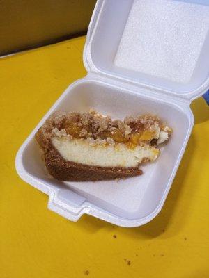 Peach cobbler cheesecake