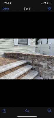 A Brick Paver Job that they were supposed to do that looks like a bunch of kids put it together this was the end result