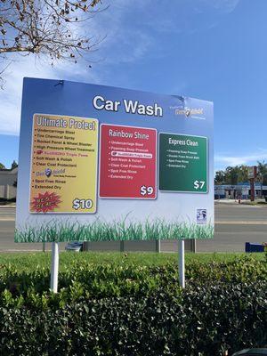 Car wash price