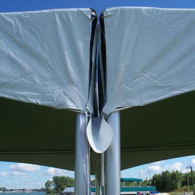 Tent rain gutters