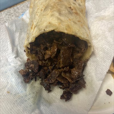 Carnita Barito the worst dried hard meat horrible I would never go back charge me $45 for two burritos and four tacos and all of it was hard