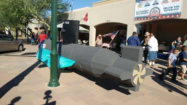 Veterans Day float USS Phoenix. Great turnout for the open house!