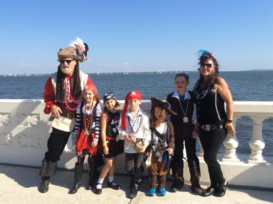 Gasparilla children's day parade, outfits from South Tampa Trading