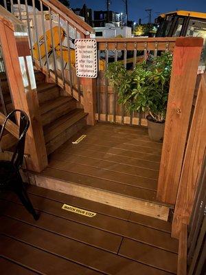 Upstairs deck