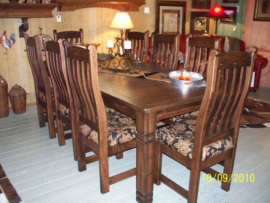 dining rooms are our specialty, you choose what size, and what wood!