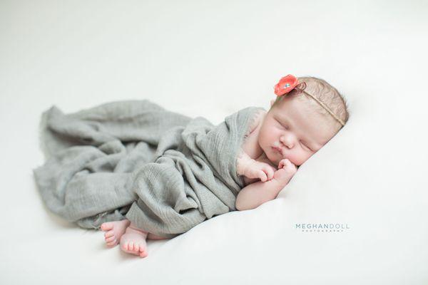 Newborn girl portrait session