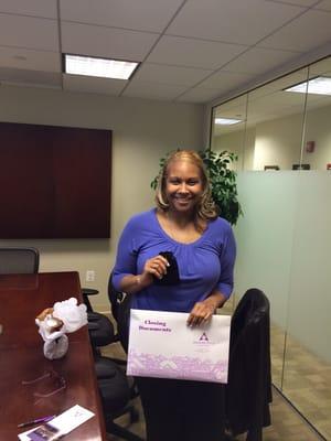 Keys and settlement package in hand! Thorough, quick and easy! Thanks Donna!