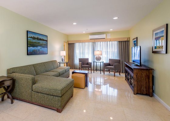 Typical Apartment Living Room at The Villas Las Olas Hotel'Apart....great location close to the beach and downtown Ft Lauderdale