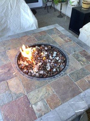 Outdoor gas fire pit maintenance, cleaning, and repair