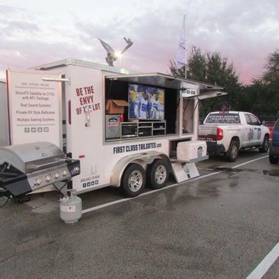 Tailgate trailer for New England Patriots vs Houston Texans 2015