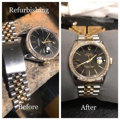 25 year old Rolex we refurbished this watch back to its original beauty.