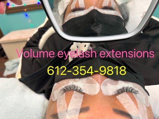 volume eyelash extensions real work