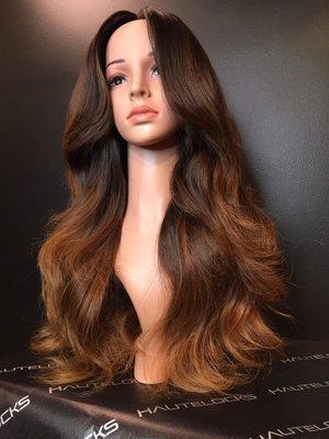 Custom unit created with body wave hair.