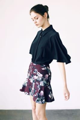 Meryl Silk Blouse and Valeria Floral Skirt