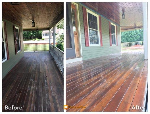 We will power wash and stain your deck