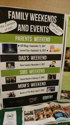 Looking forward to all of these. But especially Mom's weekend