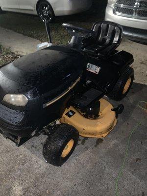 Customers lawnmower we fixed