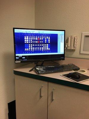 New high tech digital dental software.