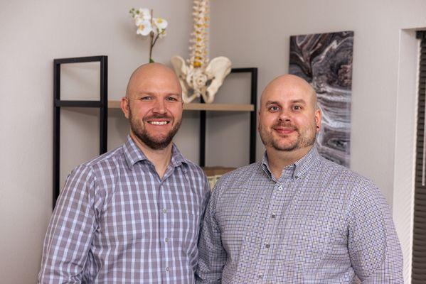 Dr. Ryan (left) and Kegan (right), co-founders of Spine Body Collective