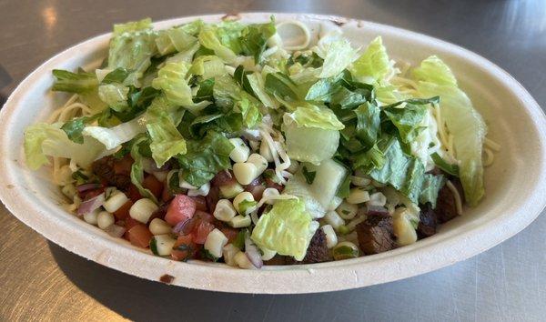 Steak Bowl.  The steak was mostly gristle and the pic is too gross to post.  What happened to Chipotle?!?!