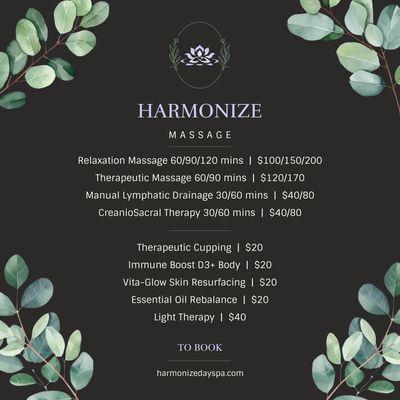 Massage Pricing