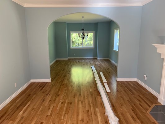 Dining room, living room, prefinished, oak floor