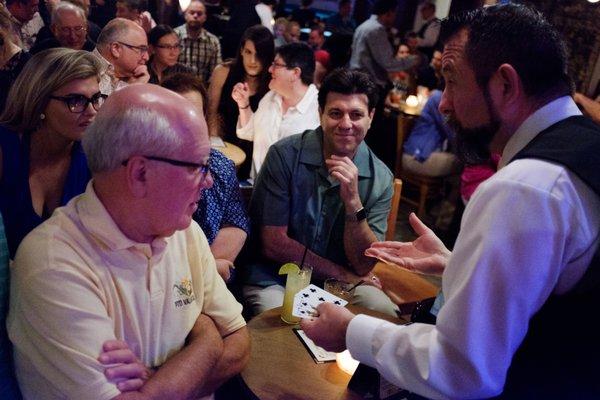 Working the Tables at the Chicago Magic Lounge