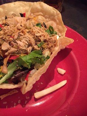 Bonus frozen french fry with my taco salad!