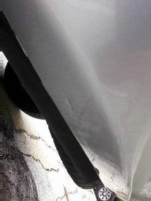 Uneven paint or scratch in my "repaired" and painted bumper.