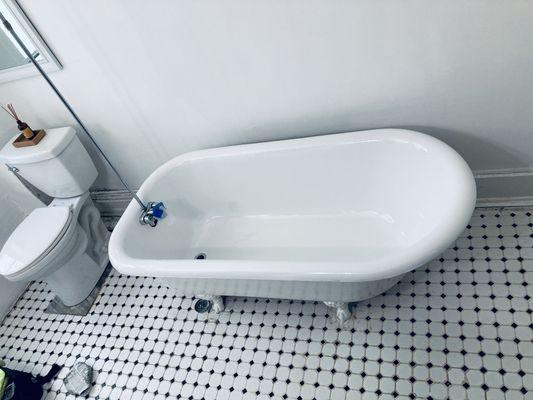 After reglazing new bathtub