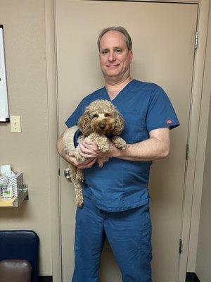 Dr, Daniel Lipman and his dog Roky Starr