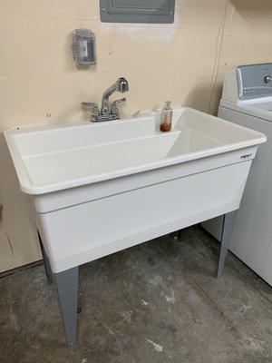 Another new project with Tai -- new piping for our garage utility sink. Just so clean and neat. Super happy!