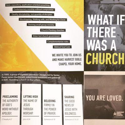 Handout telling you more about the church.