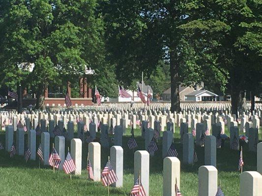 New Albany National Cemetery established in 1862 by President Lincoln.