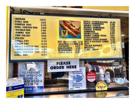 Menu Don's DriveIn.(W77th St / S Kedzie)Chicago, IL Burgers Hotdogs Steak Philly Chicken Fish Italian Sandwiches Tamales Shakes.Cool!