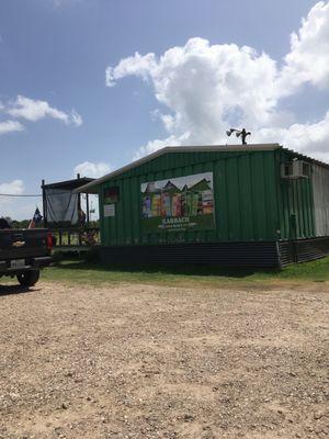 Rear of pro shop and covered deck